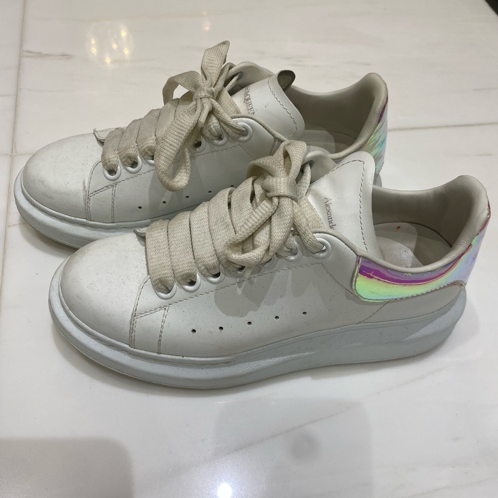 Alexander McQueen White Iridescent Women's Shoes